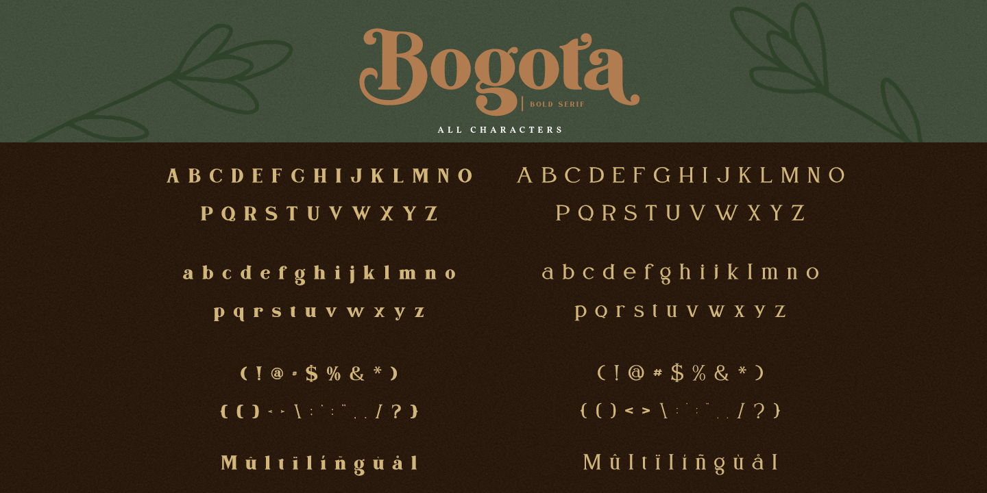 Пример шрифта Bogota Bold
